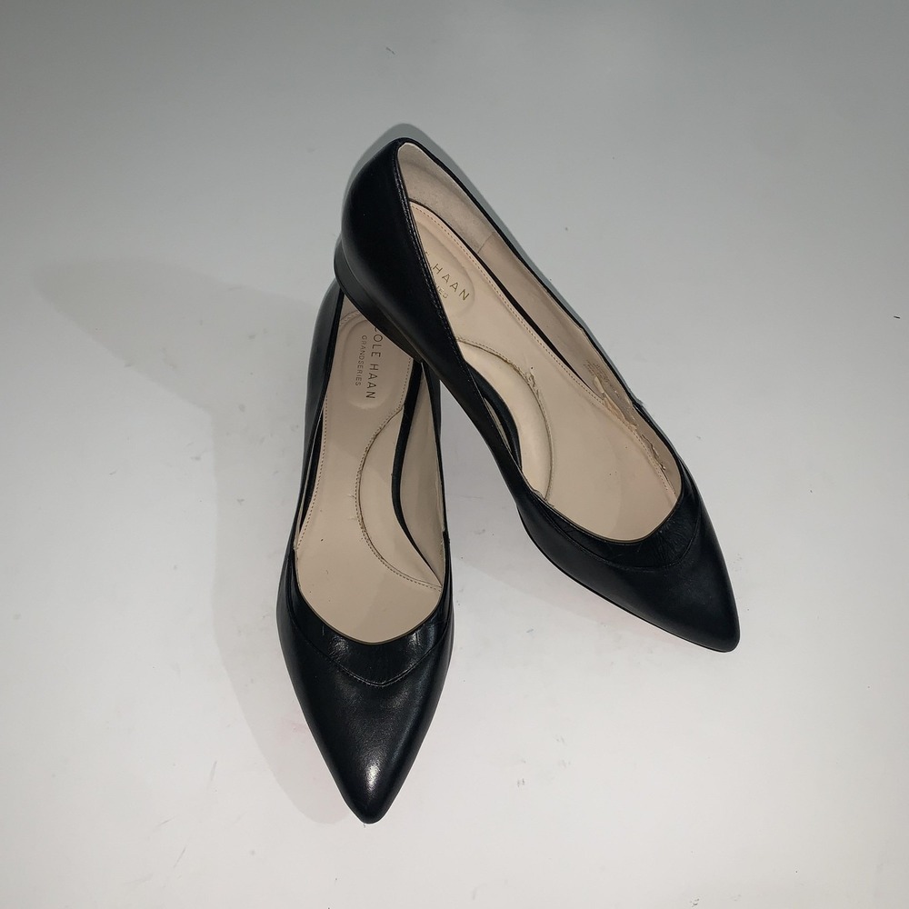 Cole Haan Grand360 Shoes Womens Size 8 B Black Leather Low Heel Pumps Comfort